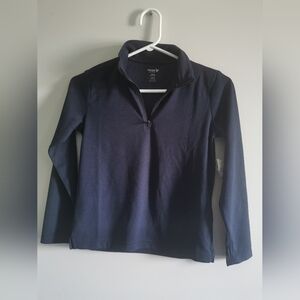 (3/$12) - BNWT Old Navy Kids Quarter Zip Long Sleeve Waffle. Navy Blue. 6-7yrs.